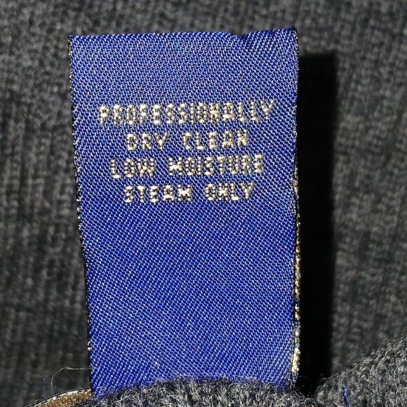 WOMENS VINTAGE CHARTER CLUB CLASSIC MERINO WOOL TURTLENECK, GRAY, SIZE LARGE - Picture 6 of 6